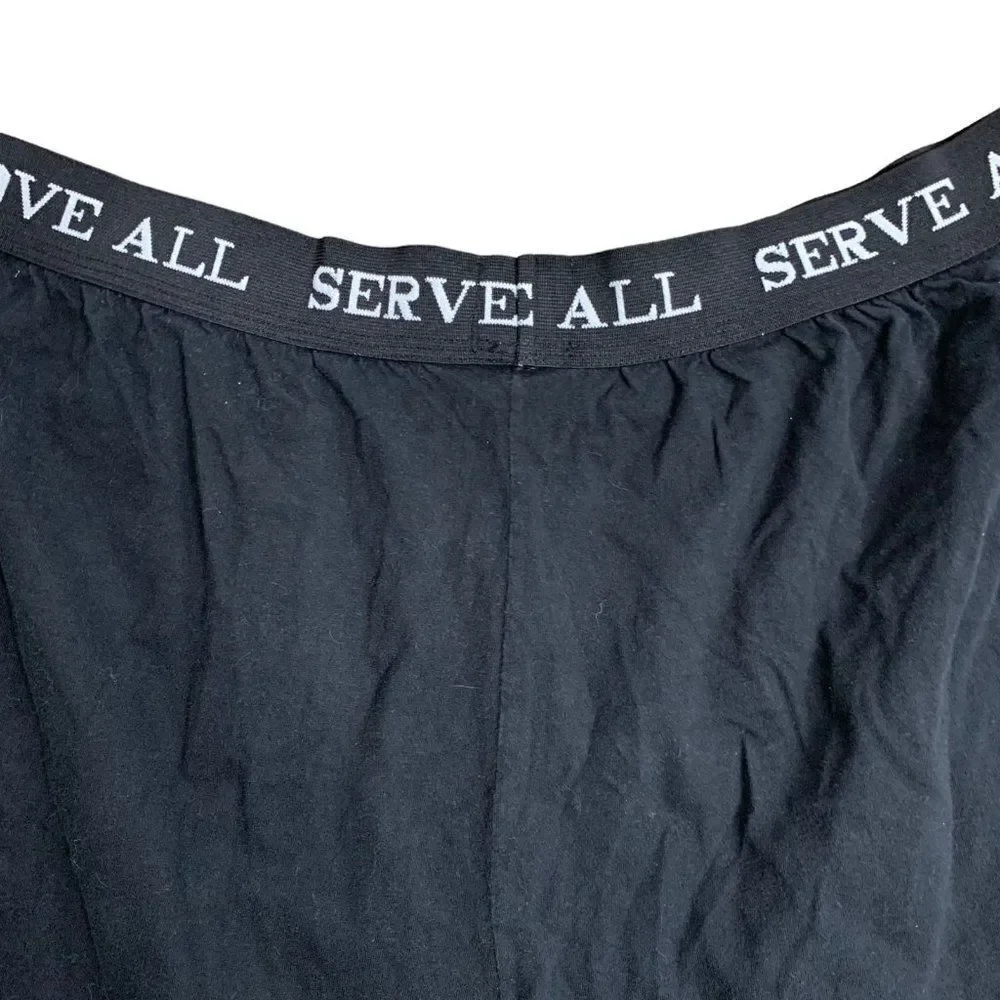 Vintage 90s Hard Rock Cafe Boxer Brief Underwear L Black Elastic Waist